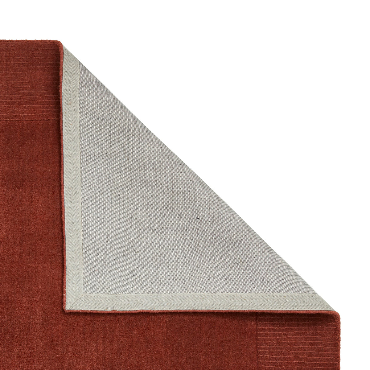 Lauder Plain Wool Border Rug