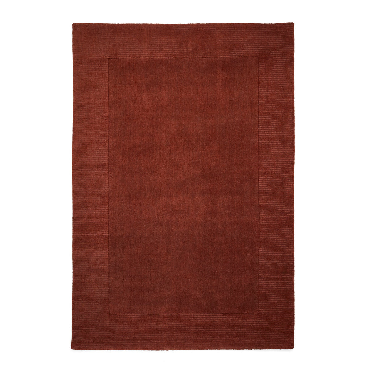 Lauder Plain Wool Border Rug