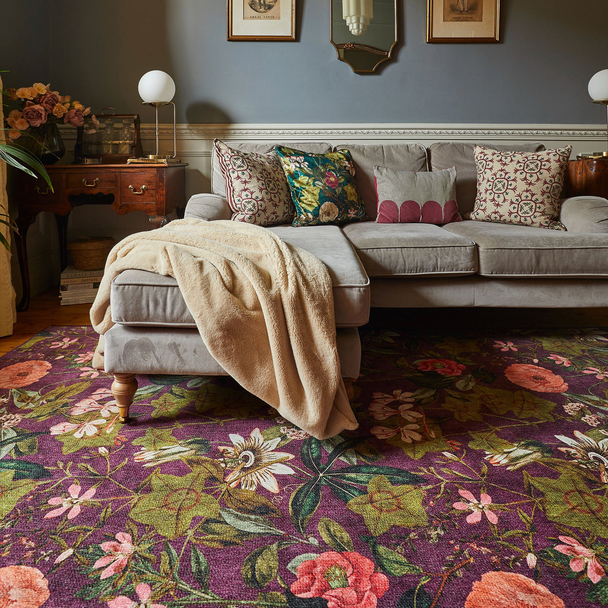 Clarke & Clarke Passiflora Washable Rug
