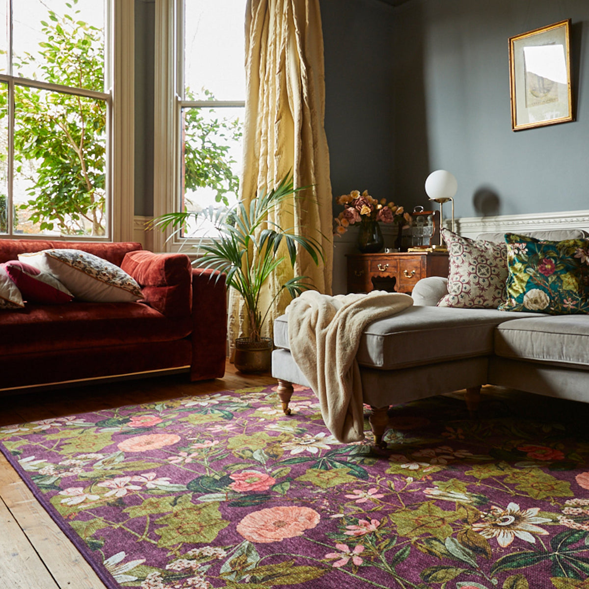 Clarke & Clarke Passiflora Washable Rug