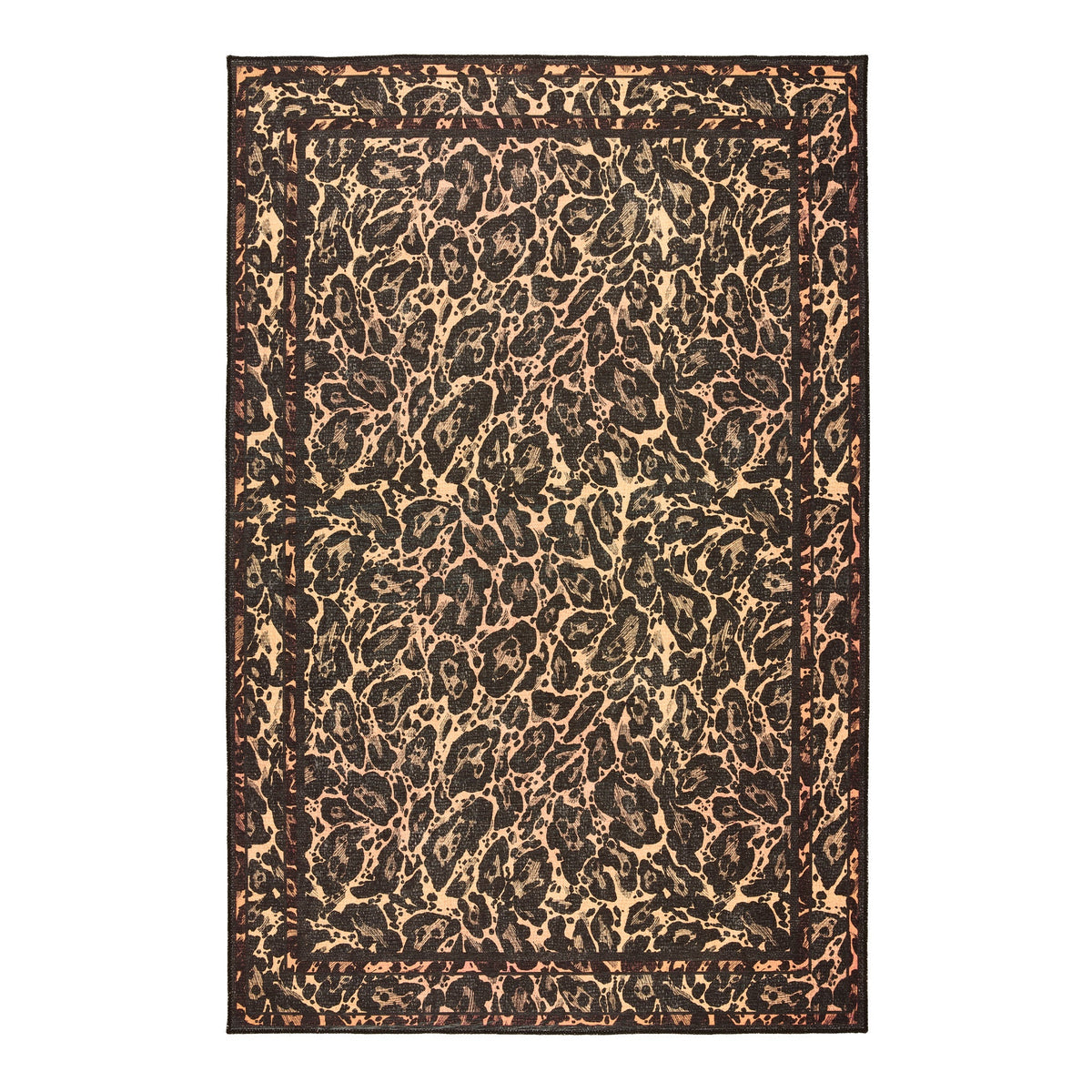 Leopard Washable Flatweave Rug