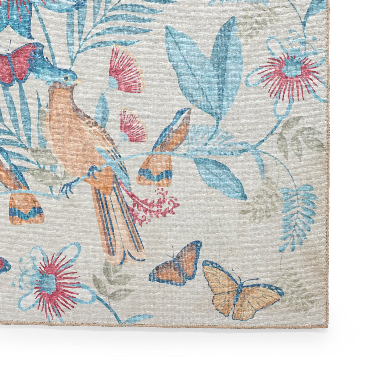 Amaya Tropical Birds Washable Rug