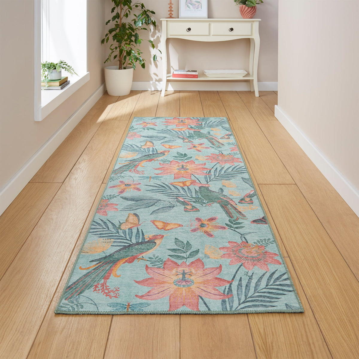 Amaya Tropical Birds Washable Rug
