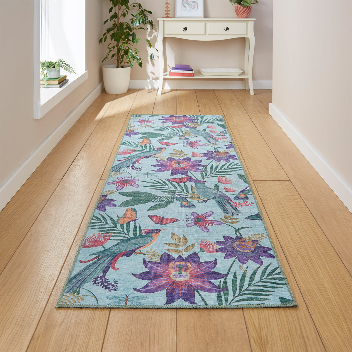 Amaya Tropical Birds Washable Rug
