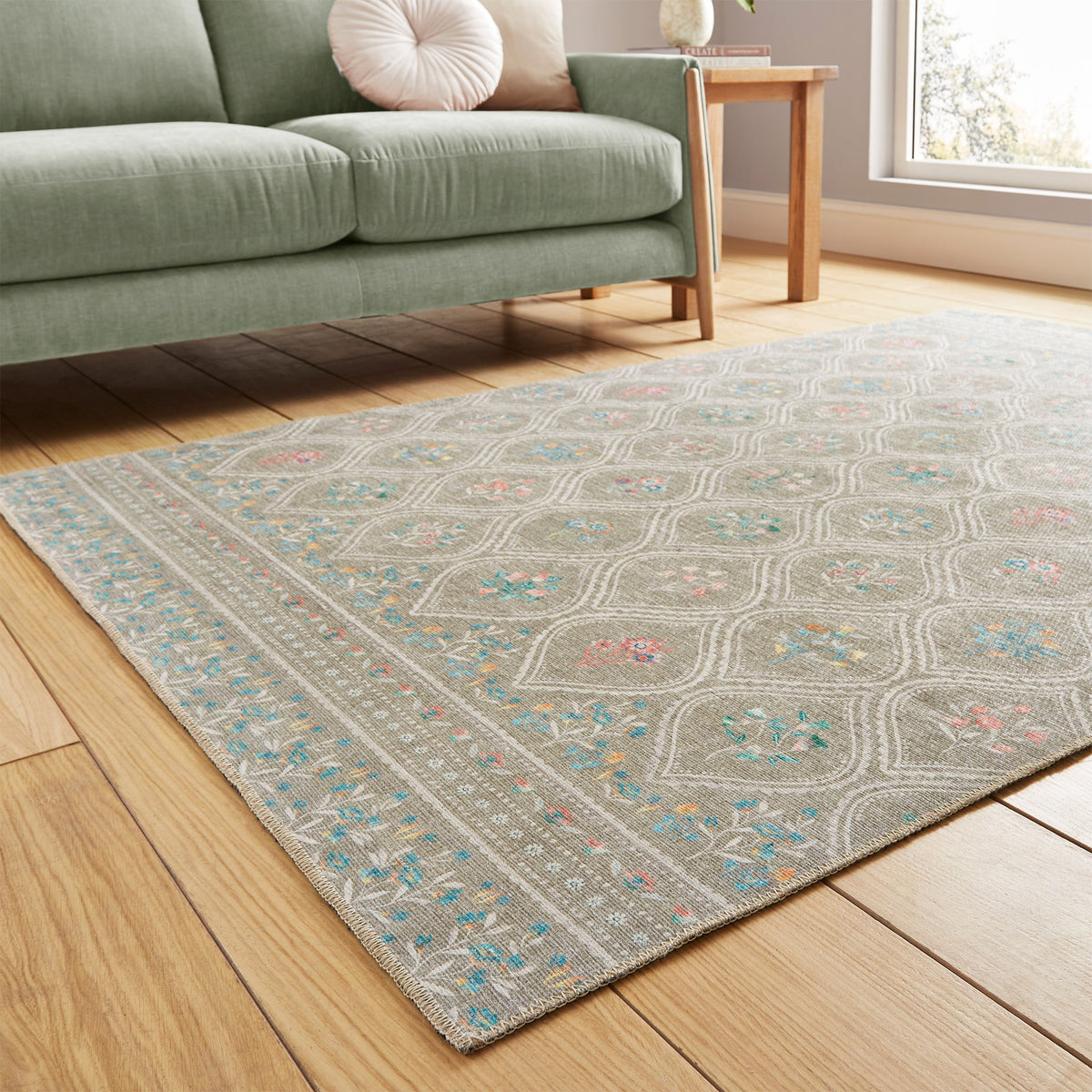 Cameo Floral Washable Rug