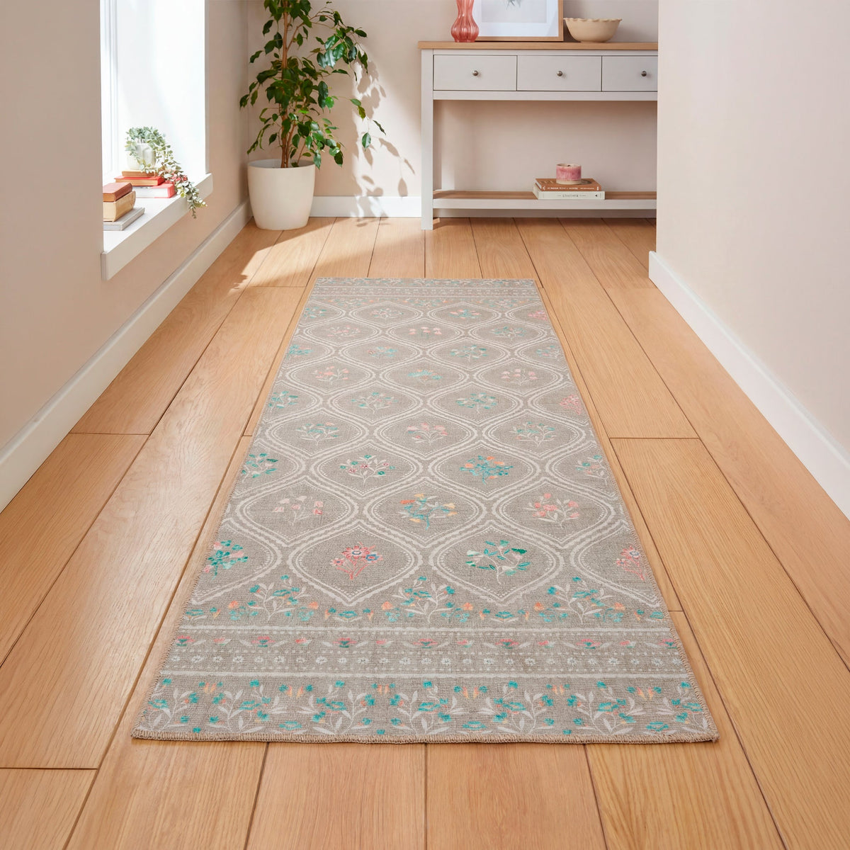 Cameo Floral Washable Rug