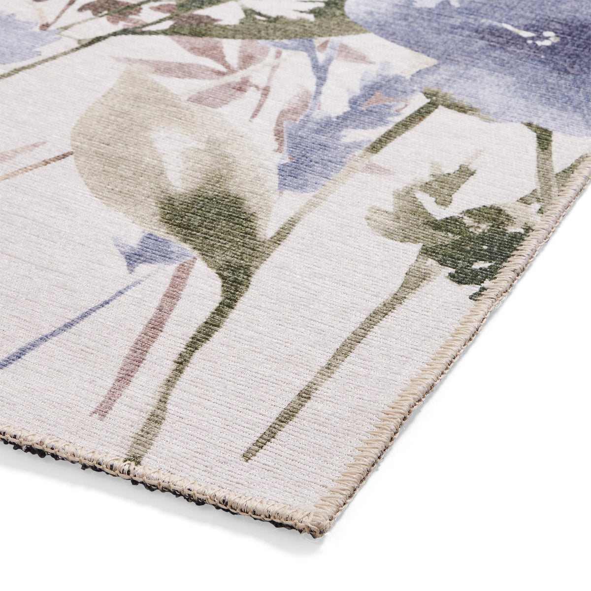 Country Floral Washable Rug