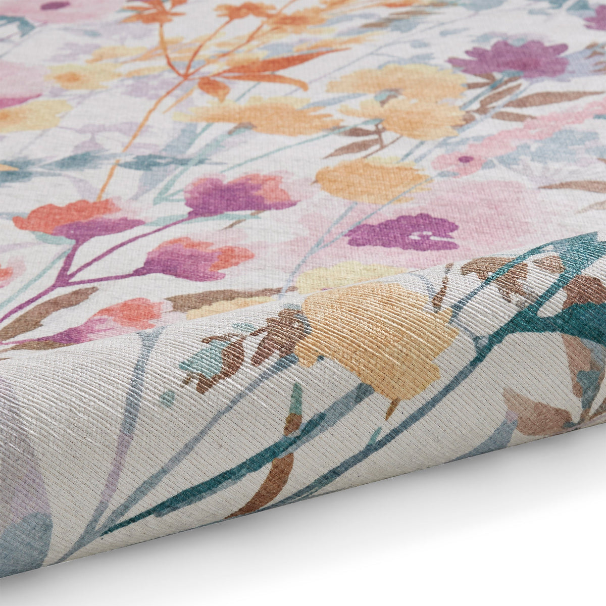 Country Floral Washable Rug
