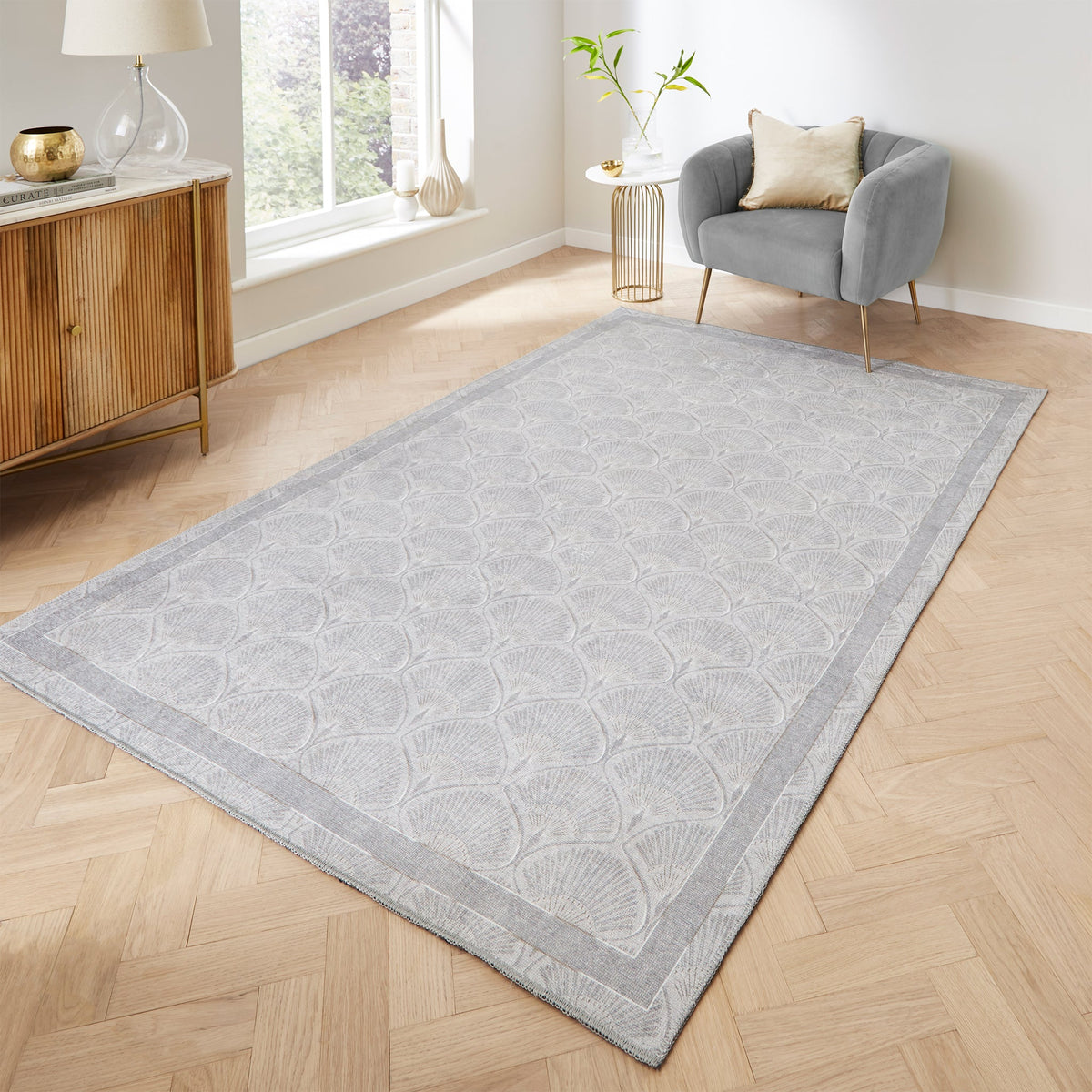 Deco Peacock Washable Rug