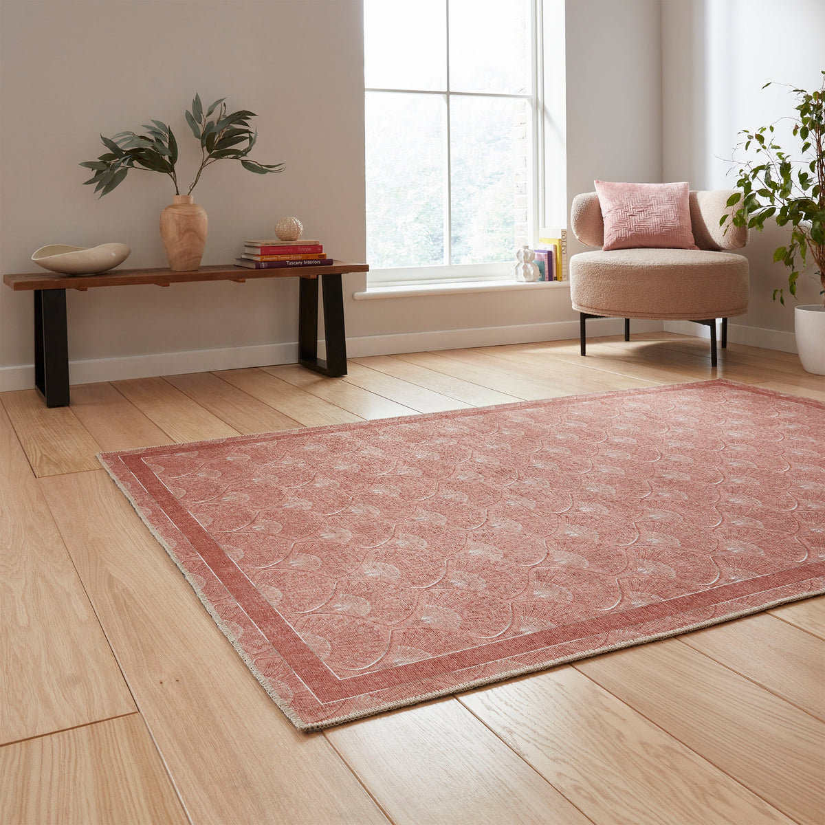 Deco Peacock Washable Rug