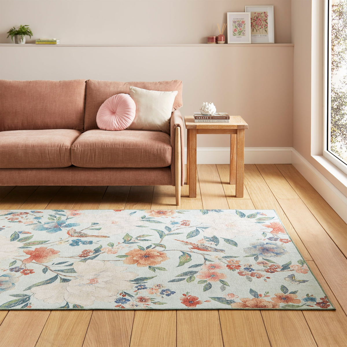 Pippa Floral Washable Rug