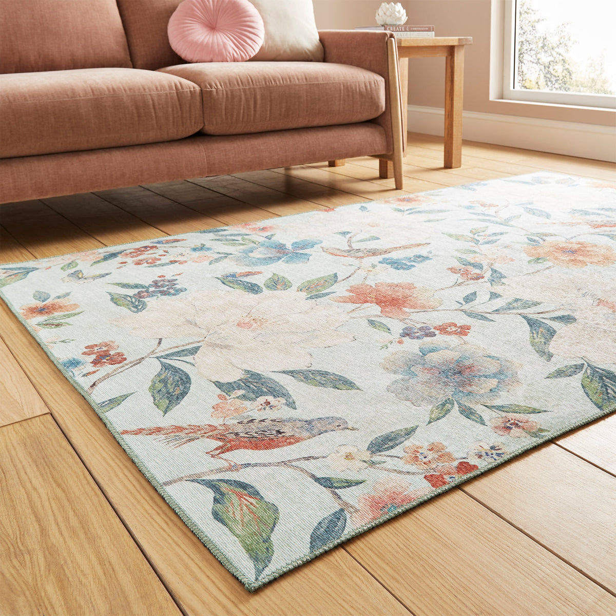 Pippa Floral Washable Rug