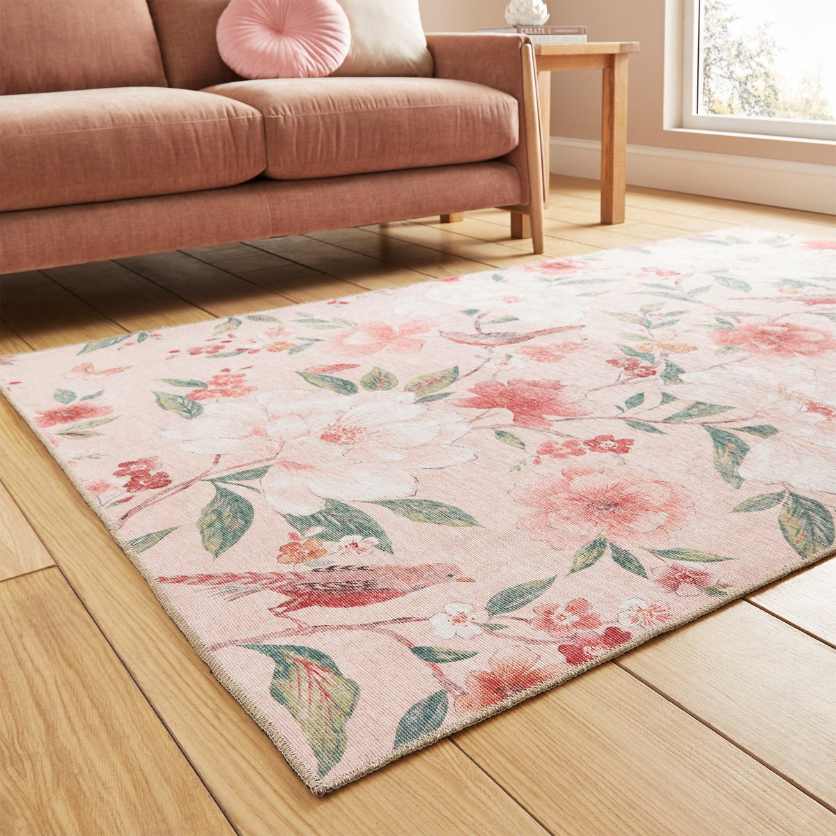 Pippa Floral Washable Rug
