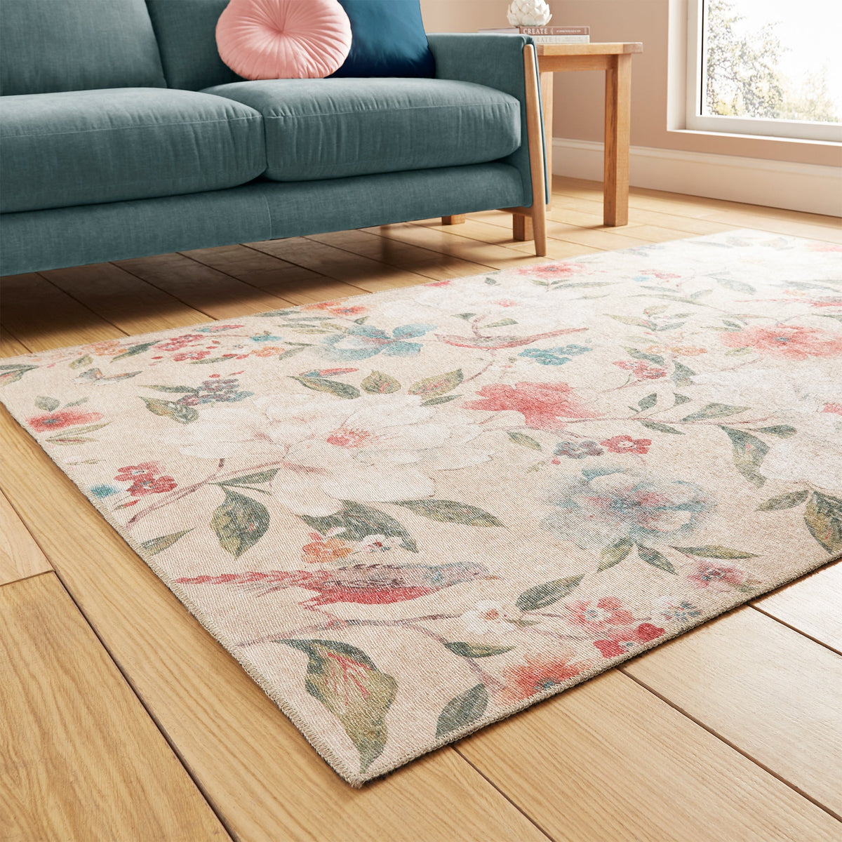 Pippa Floral Washable Rug