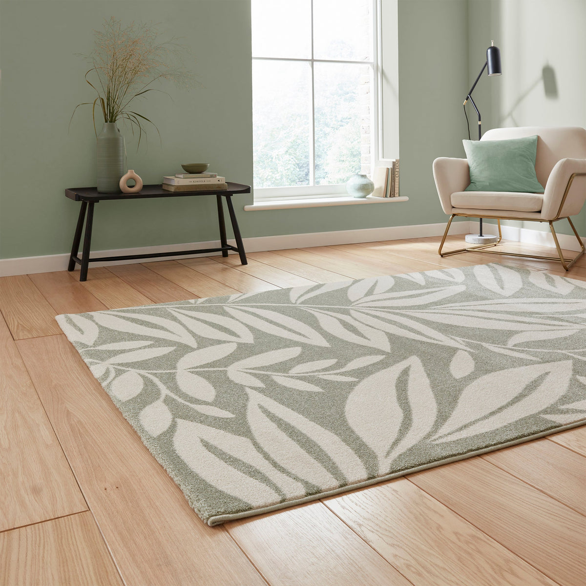 Sorrel Leaves Washable Rug
