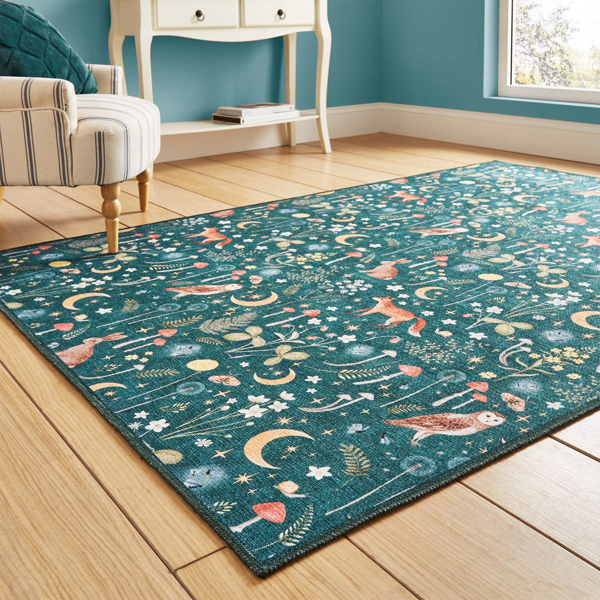Twilight Animals Washable Rug