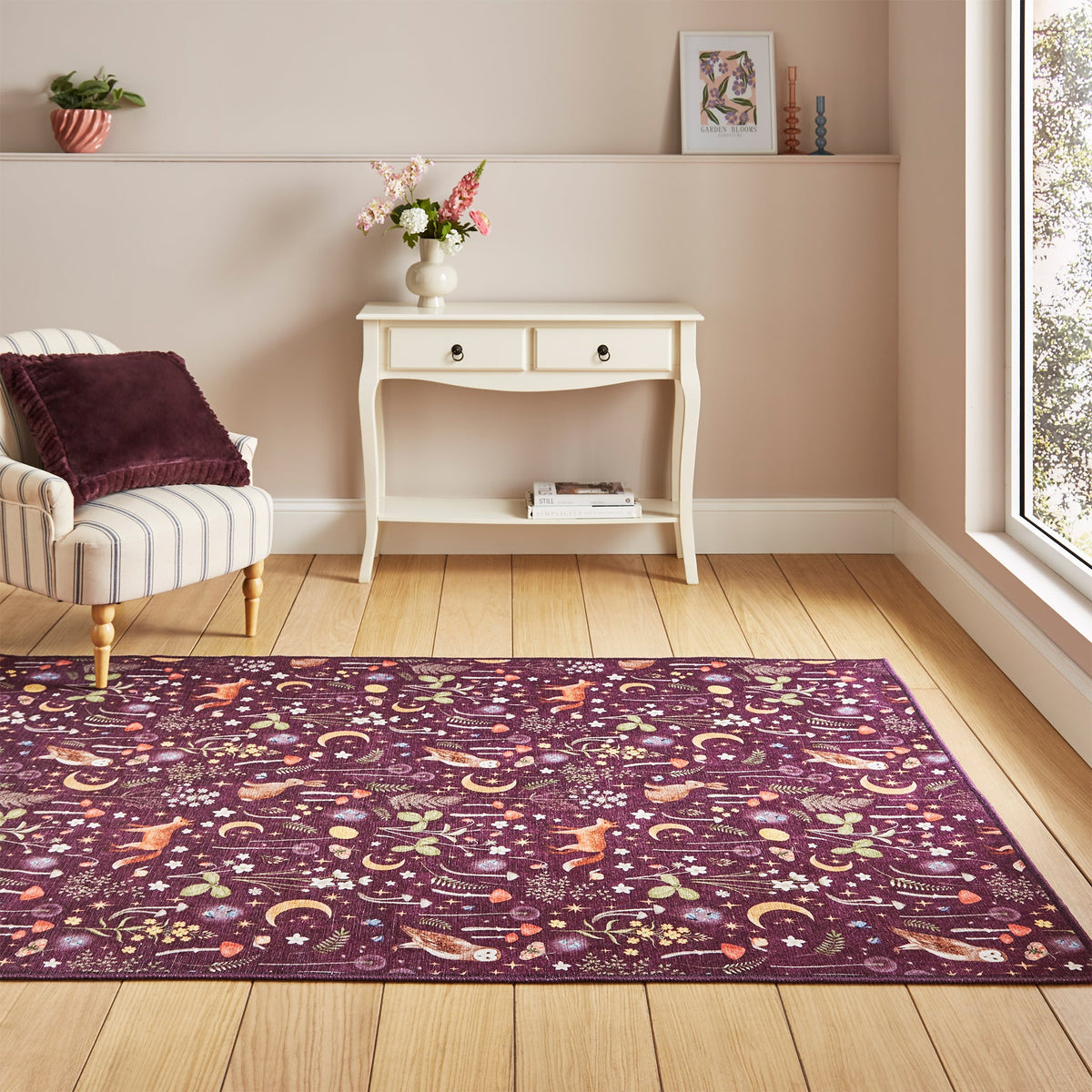 Twilight Animals Washable Rug