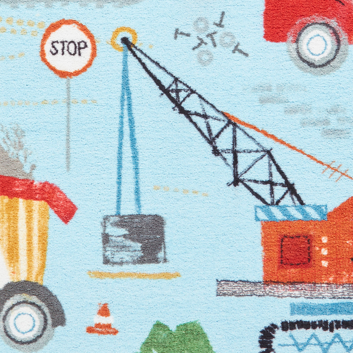 Kids Construction Washable Rug