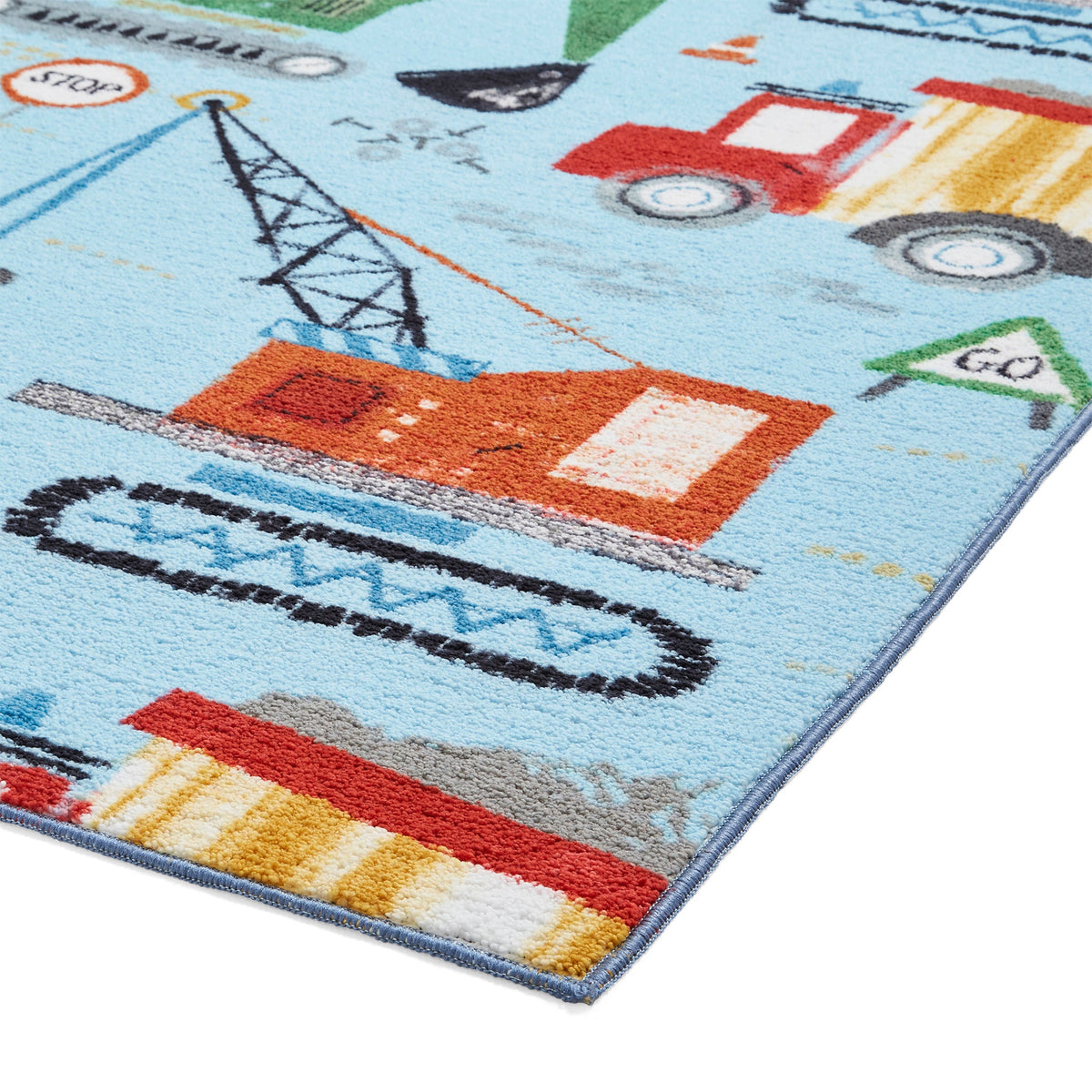 Kids Construction Washable Rug
