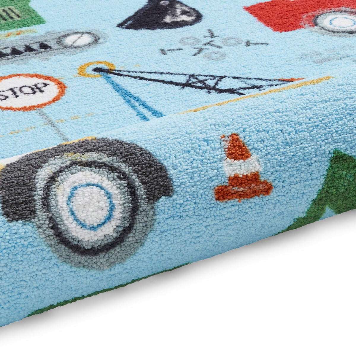 Kids Construction Washable Rug