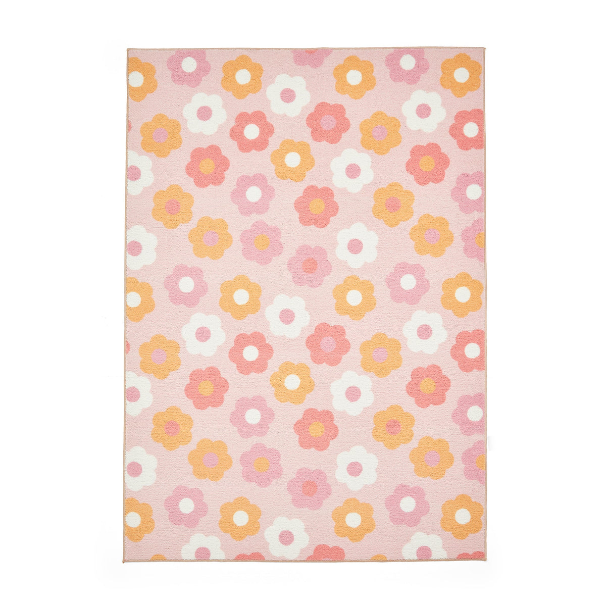 Kids Daisy Retro Washable Rug