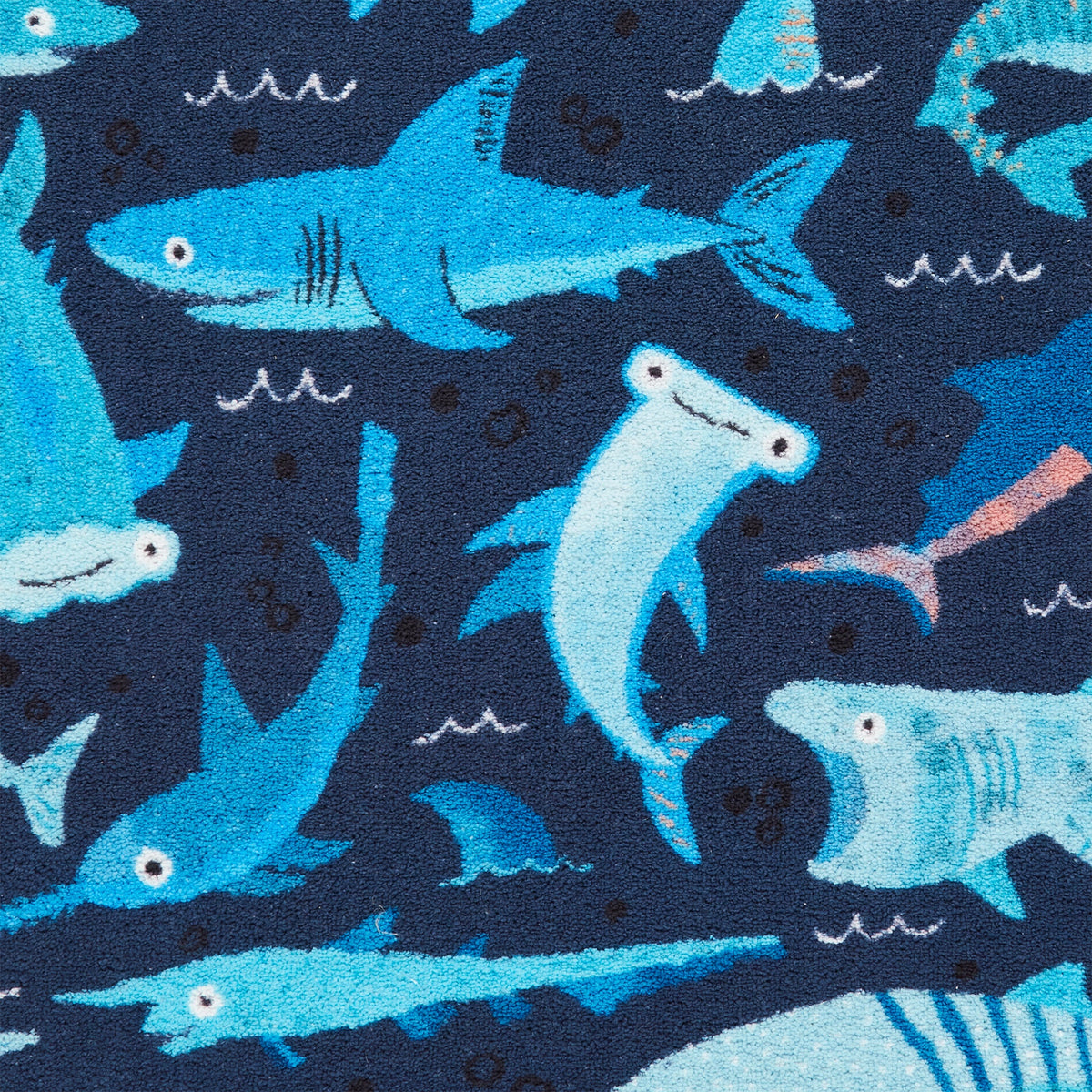 Kids Jawsome Sharks Washable Rug