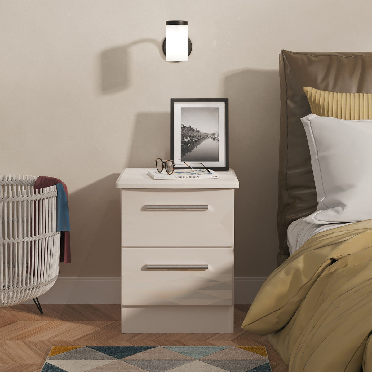 Penmere 2 Drawer Bedside Table