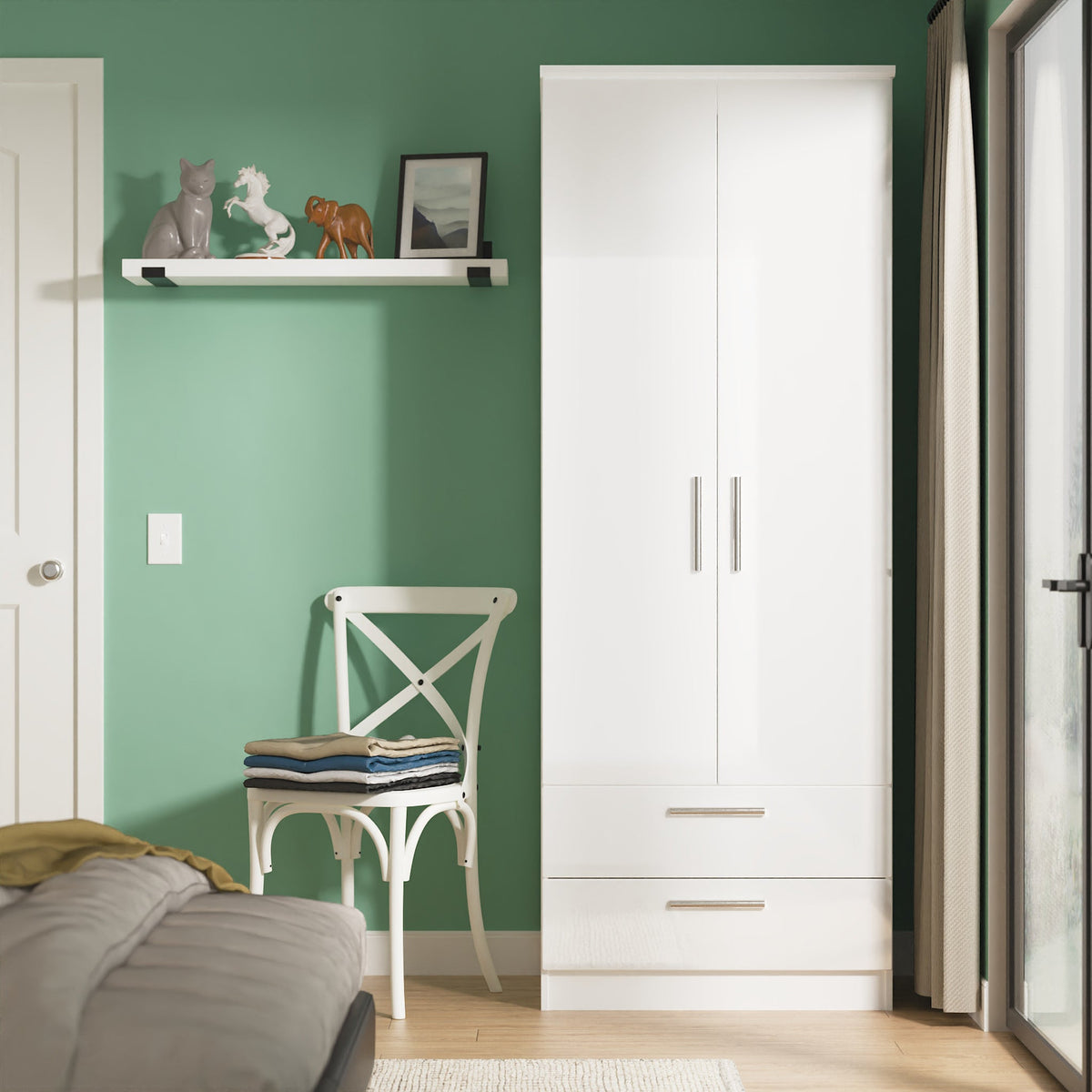 Penmere Double Wardrobe With Drawers