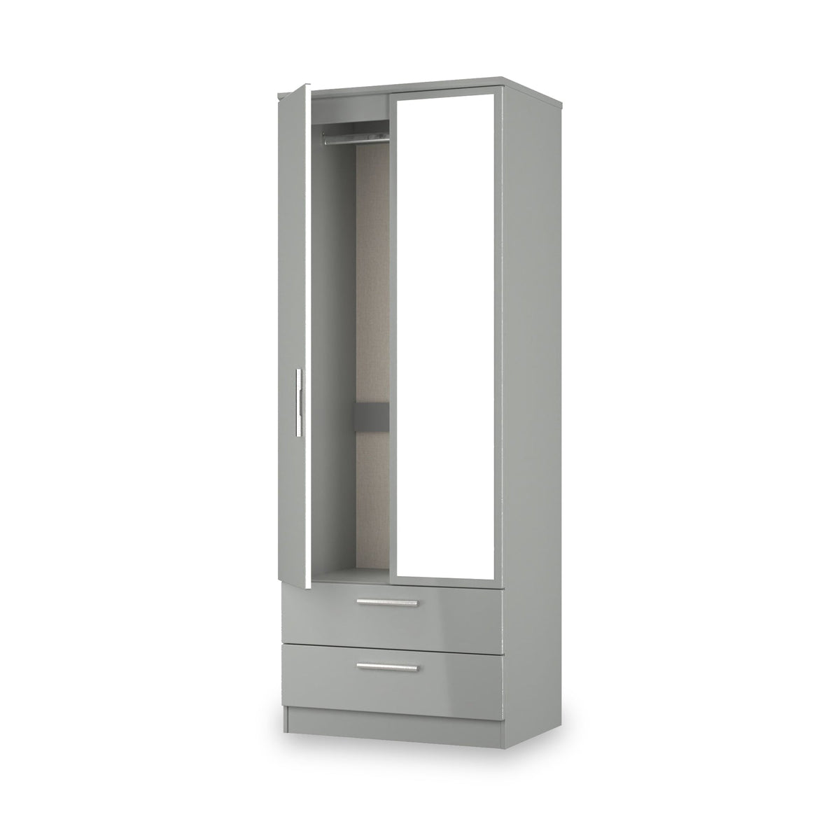 Penmere Double Mirrored Wardrobe With Drawers