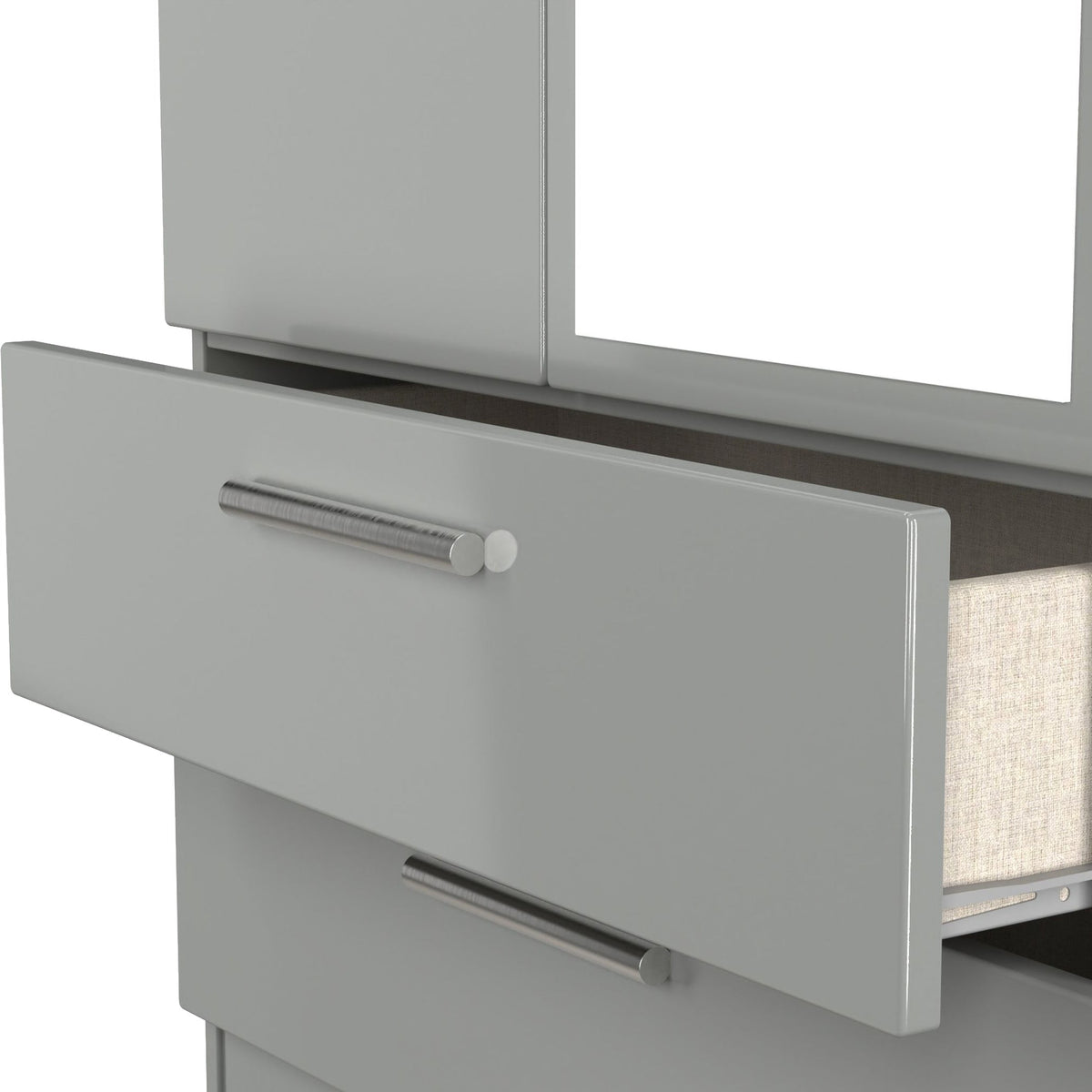 Penmere Double Mirrored Wardrobe With Drawers