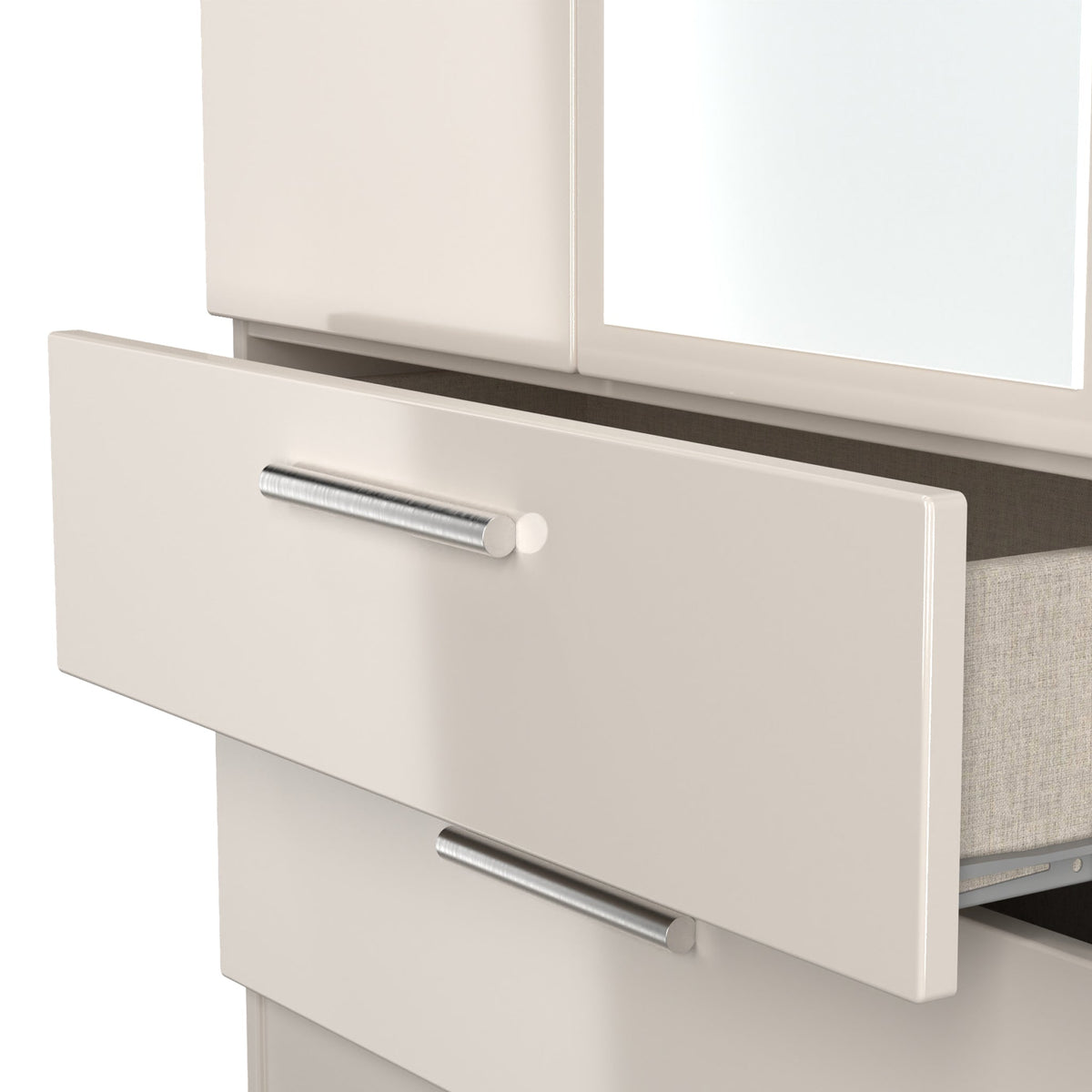 Penmere Double Mirrored Wardrobe With Drawers