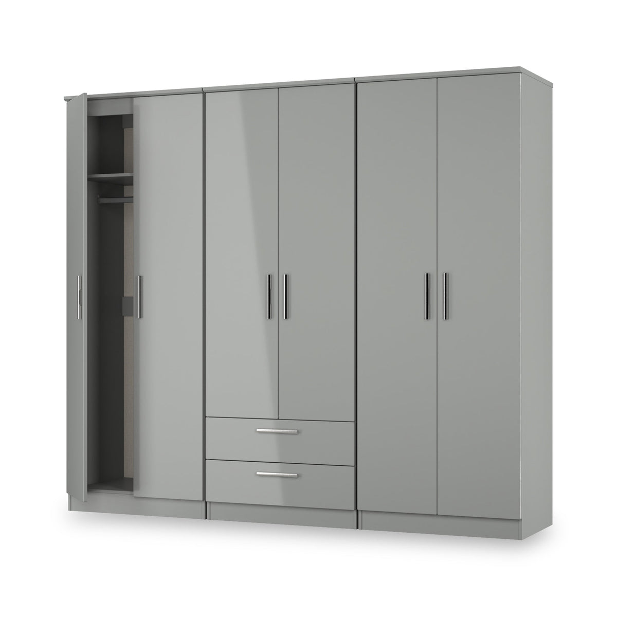 Penmere 6 Door Wardrobe With Drawers