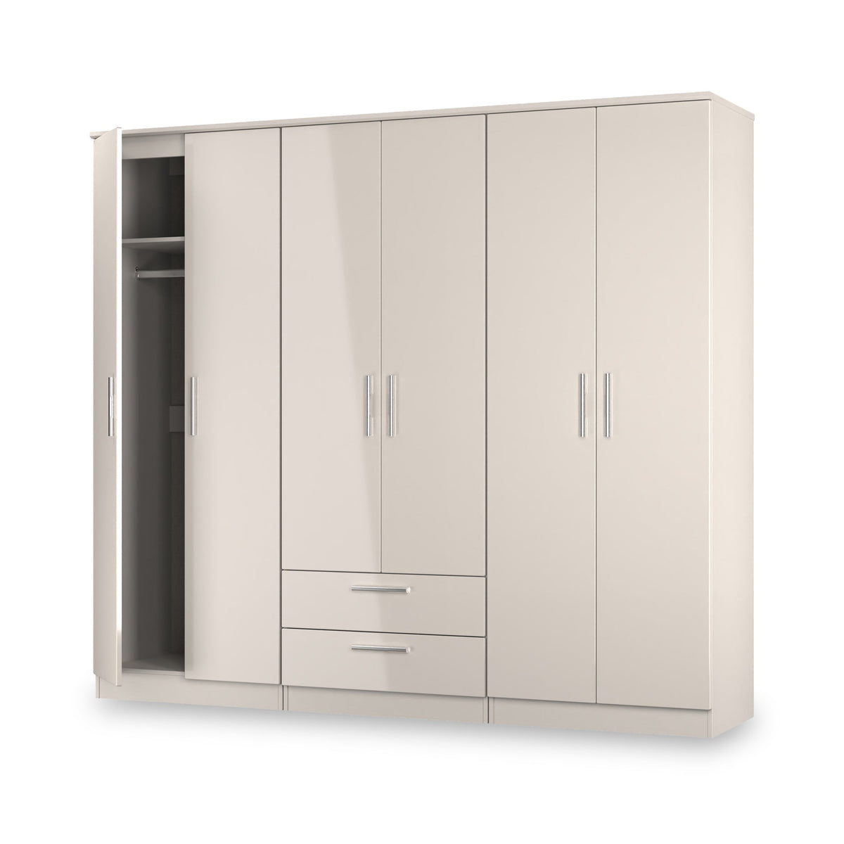 Penmere 6 Door Wardrobe With Drawers