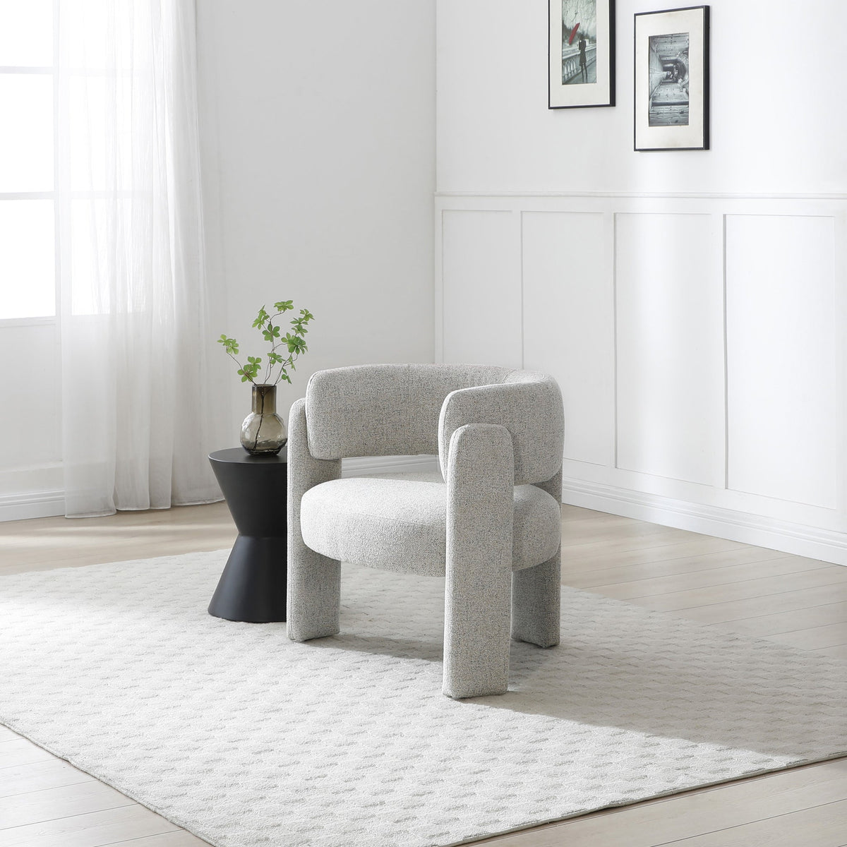 Lenore Curved Armchair