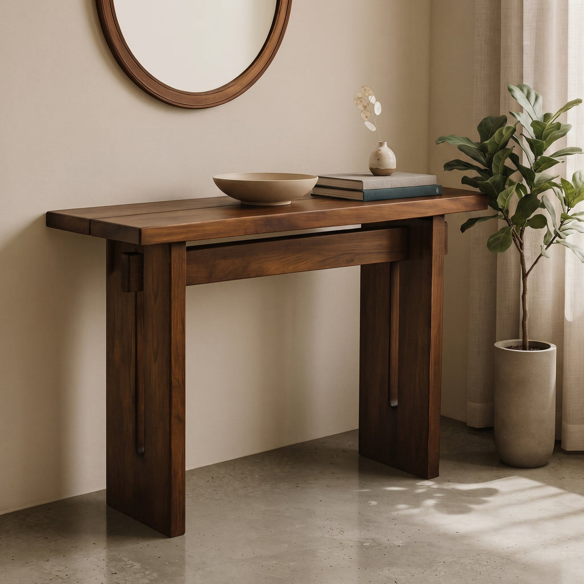 Morelle Acacia Wood Console Table