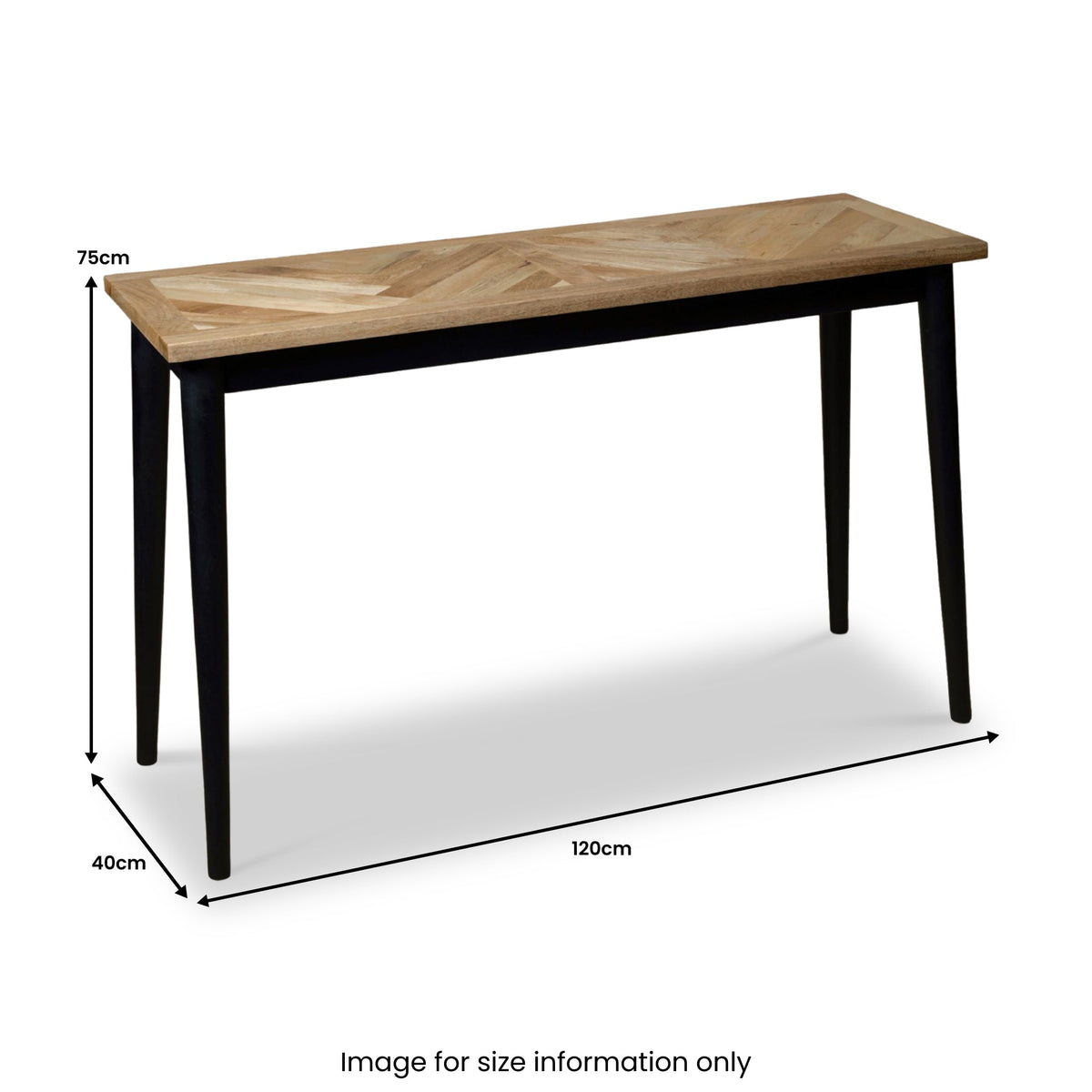 Maeko Parquet Mango Wood Console Table