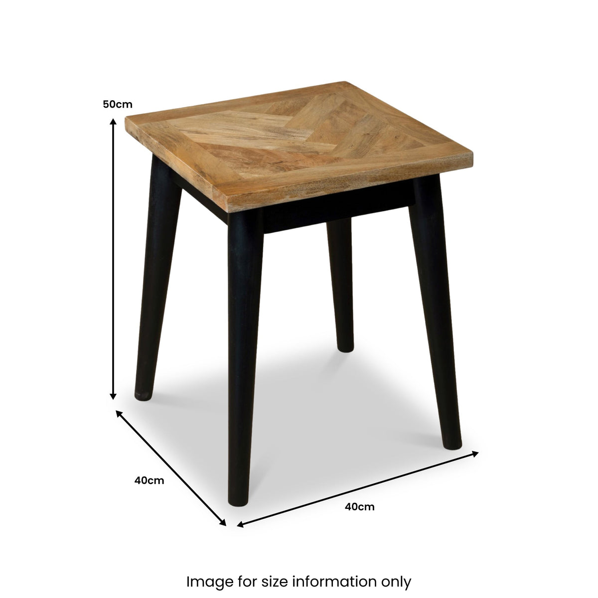 Maeko Parquet Mango Wood Lamp Table