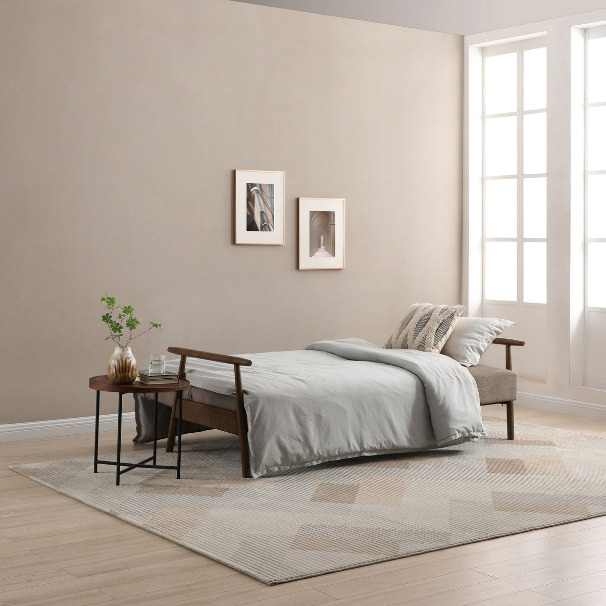 Frazier 3 Seater Button Back Sofa Bed