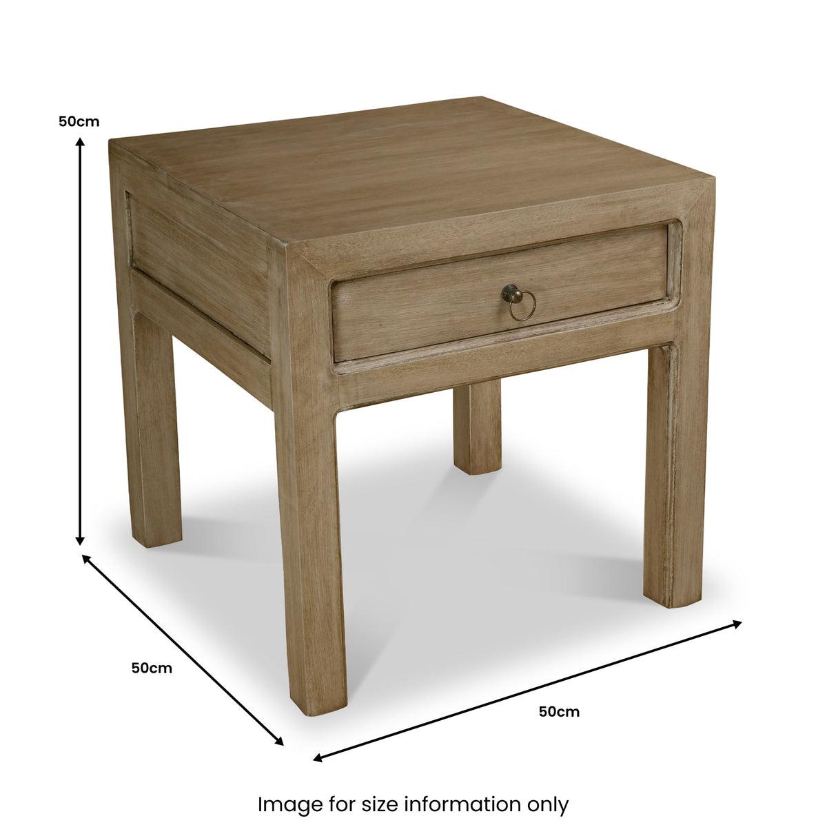 Amal Mango Wood 1 Drawer Lamp Table