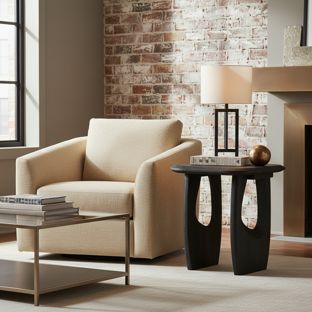 Kanso Mango Wood Lamp Table
