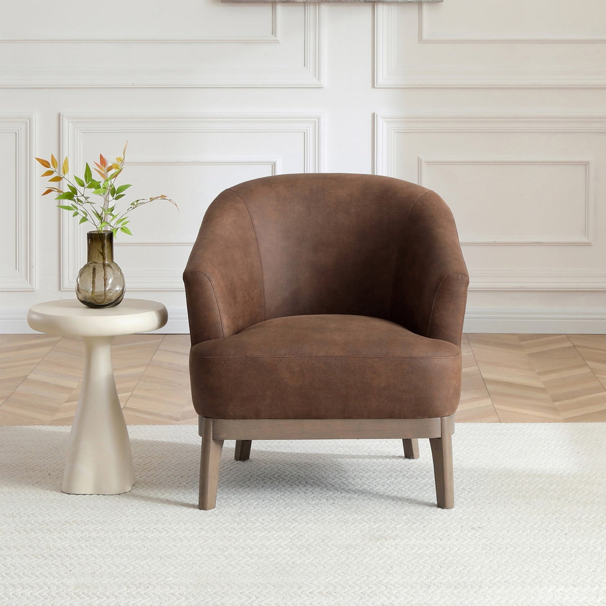 Calloway Faux Leather Accent Chair
