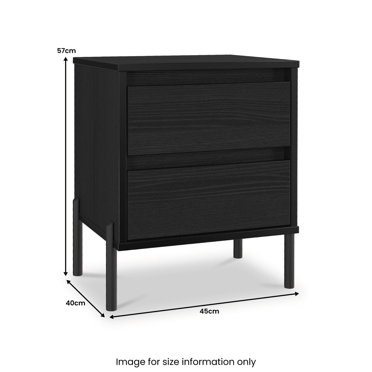 Axton 2 Drawer Bedside Table