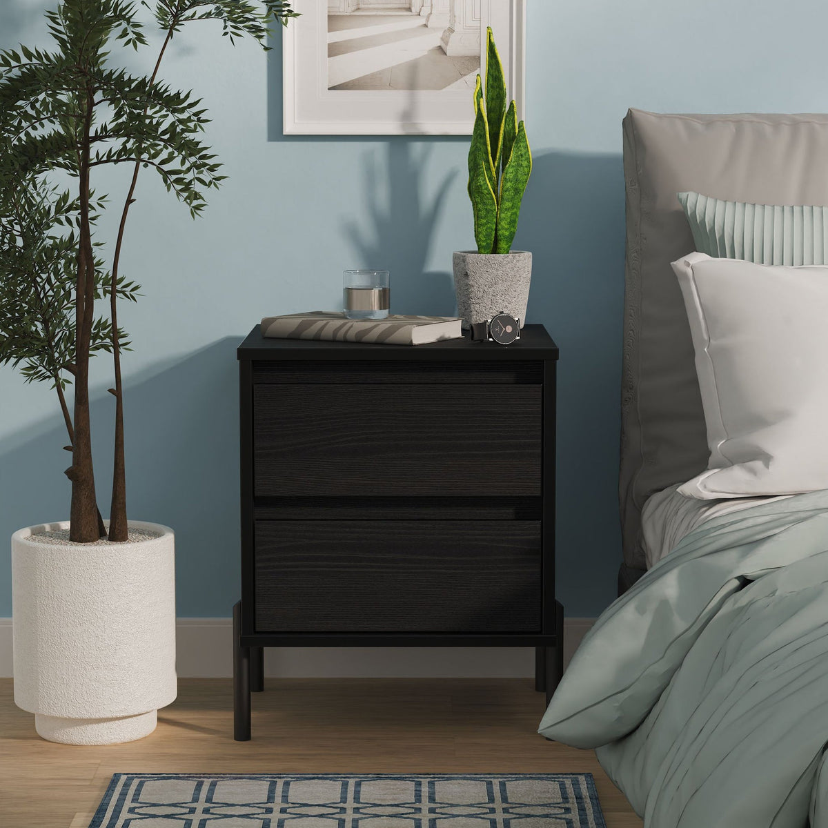 Axton 2 Drawer Bedside Table