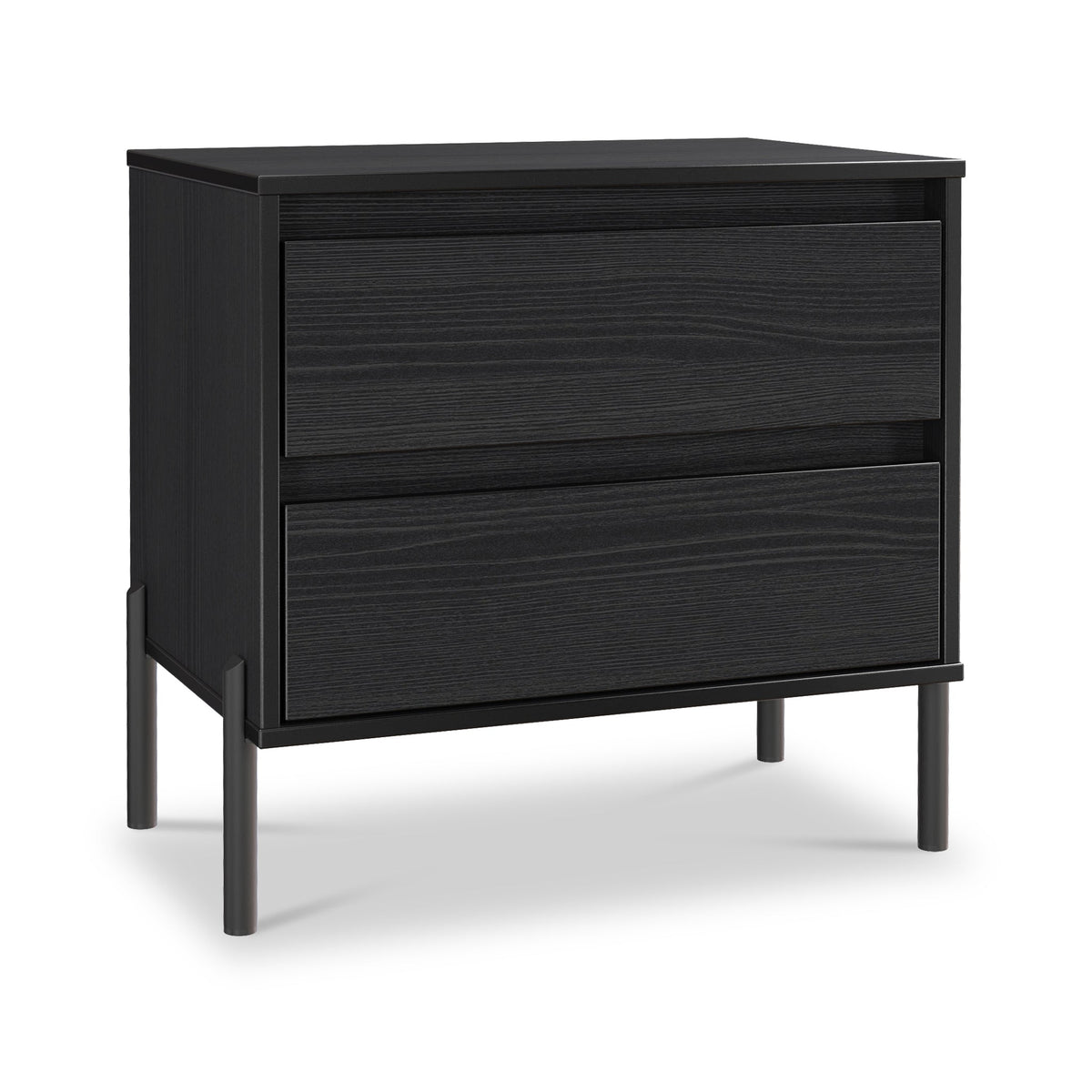 Axton 2 Drawer Wide Bedside Table