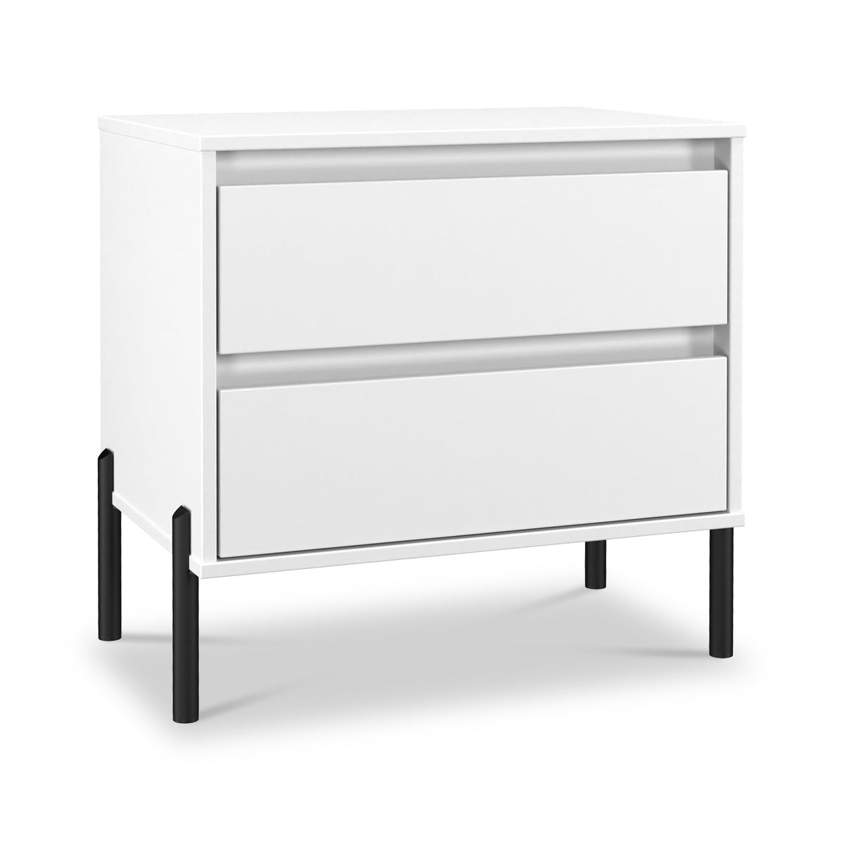 Axton 2 Drawer Wide Bedside Table