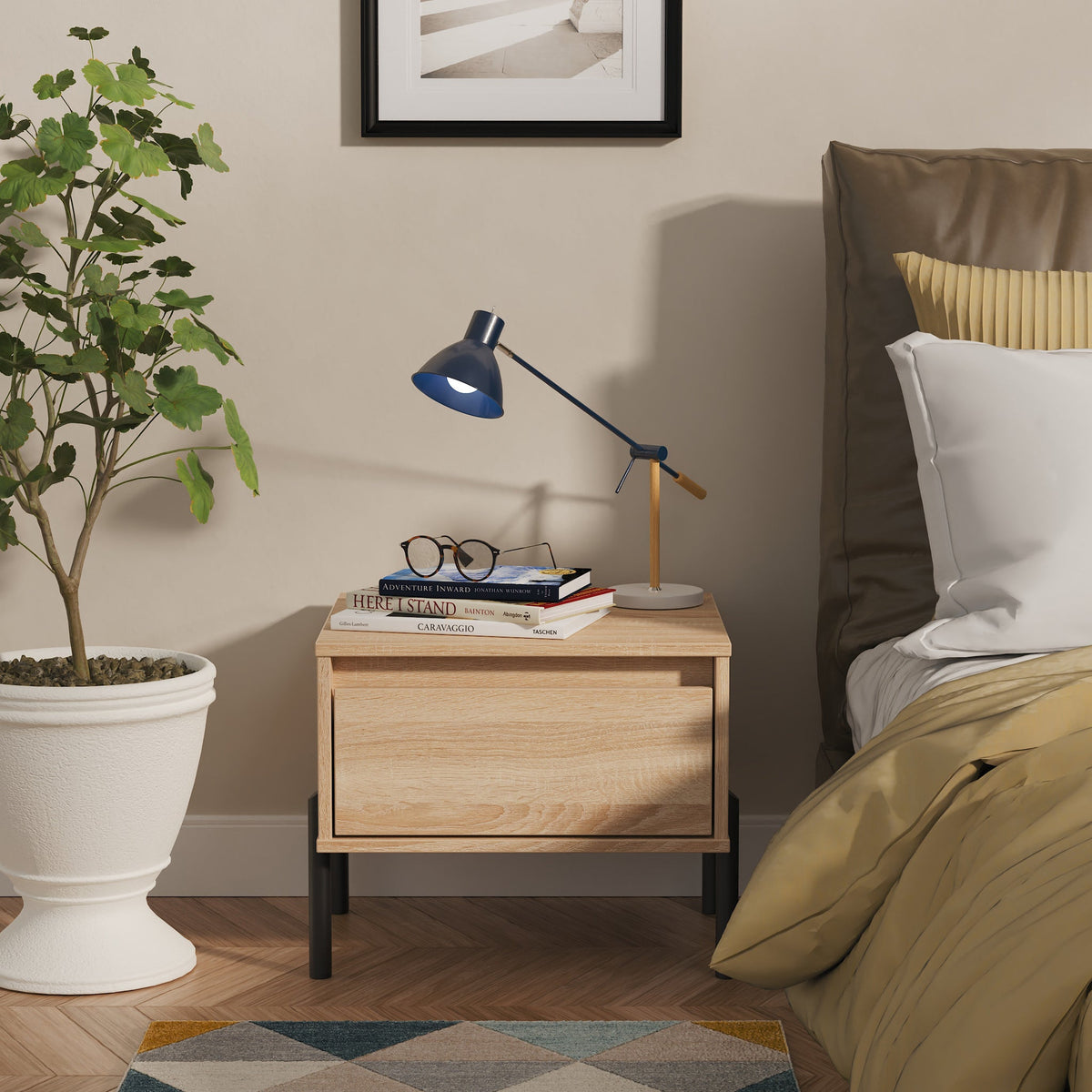 Axton 1 Drawer Bedside Table