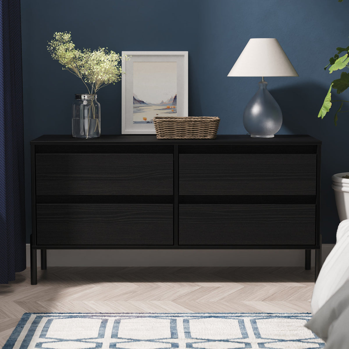 Axton 4 Drawer Low Storage Unit