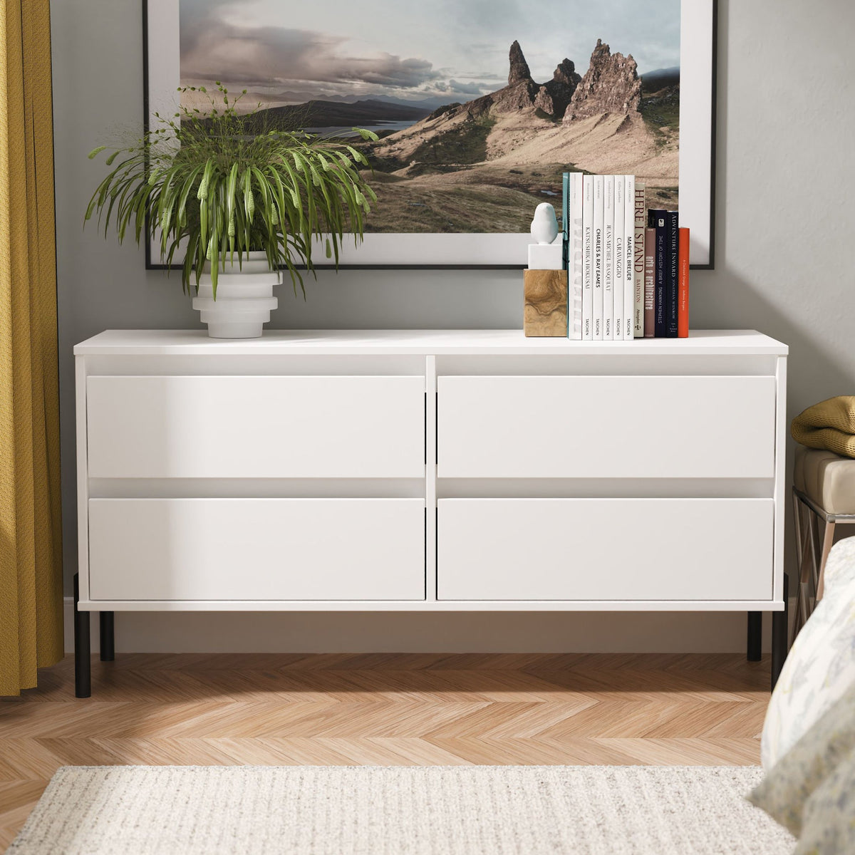 Axton 4 Drawer Low Storage Unit