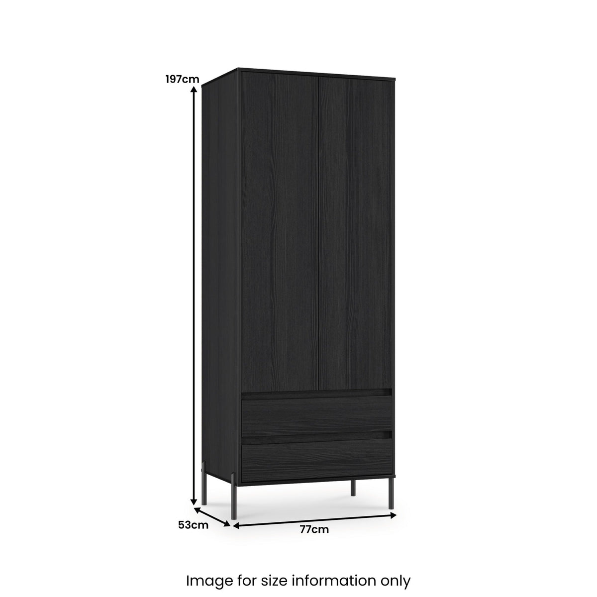 Axton Double Wardrobe & 2 Drawers