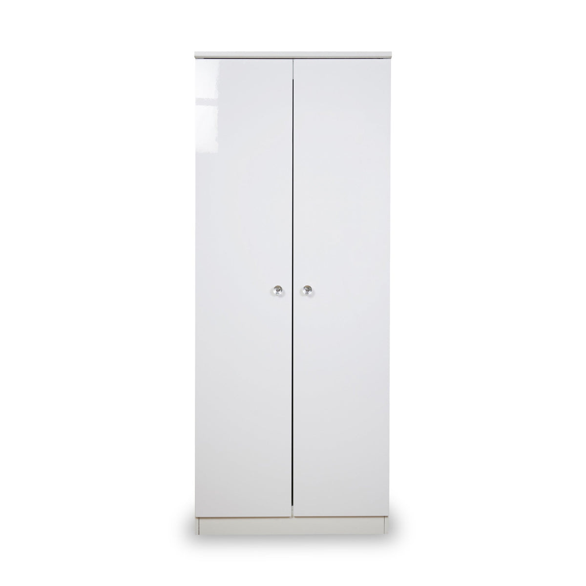 Aria White Gloss with LED Lighting 2 Door Wardrobe